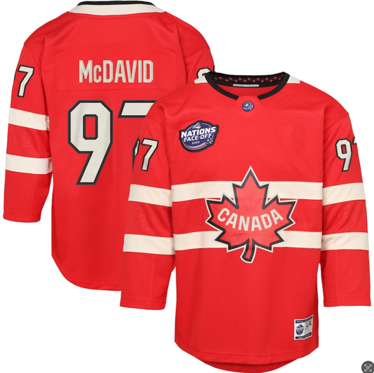 Connor McDavid Team Canada 4 Nations Jersey